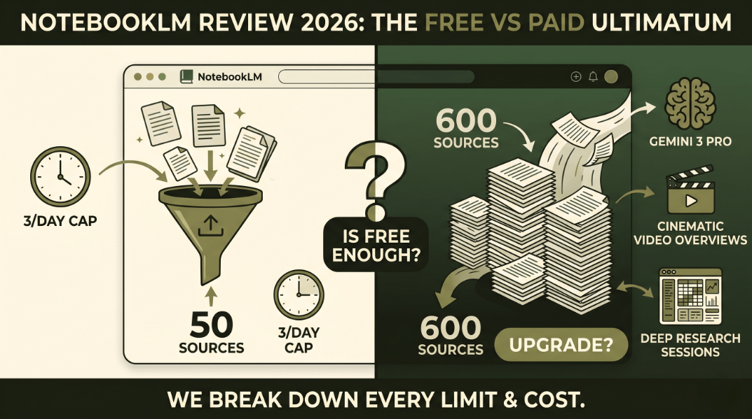 NotebookLM Review 2026: What’s Actually Free vs Paid