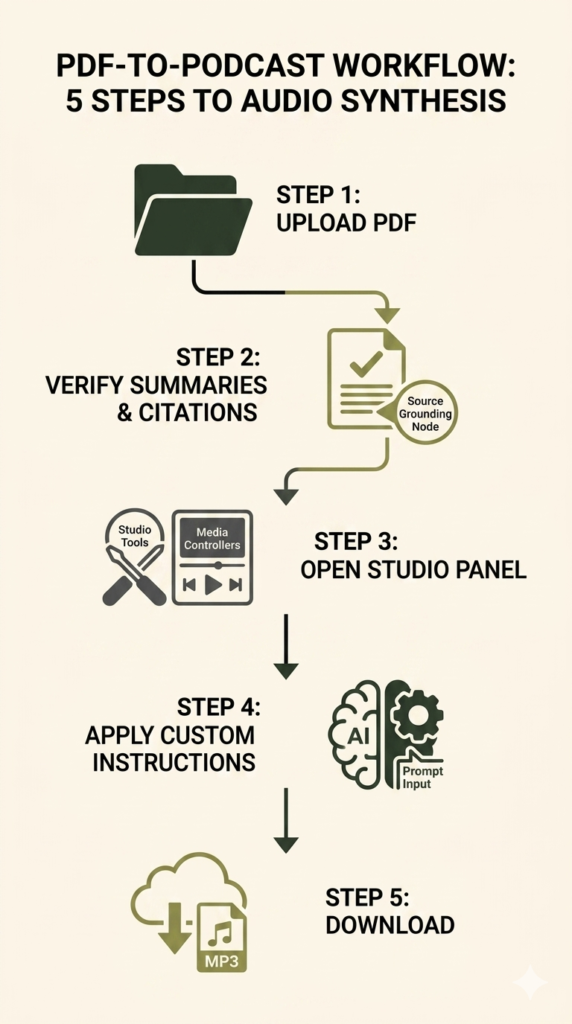 long-form documents, Audio Overview feature, text-to-speech engine, source-grounded AI