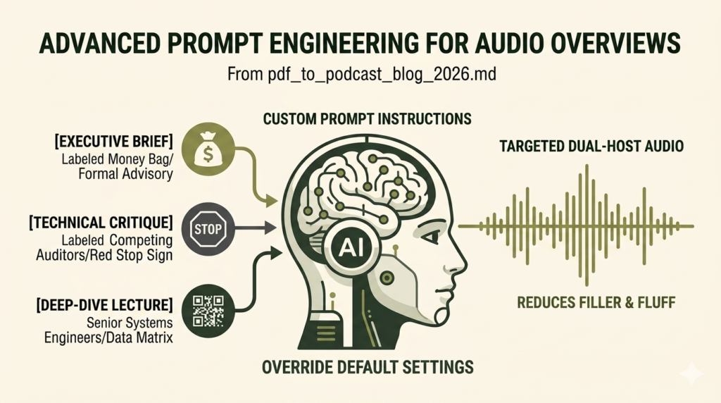 Studio panel tools, custom prompt instructions, context window limits, mp3 download, study guides, corporate knowledge management